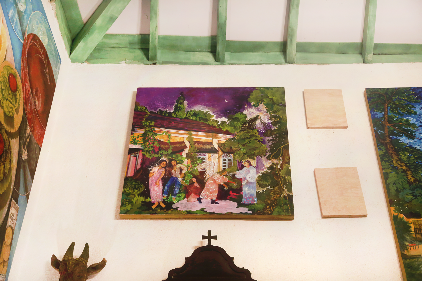 Cast of Characters Near Derelict Goan House