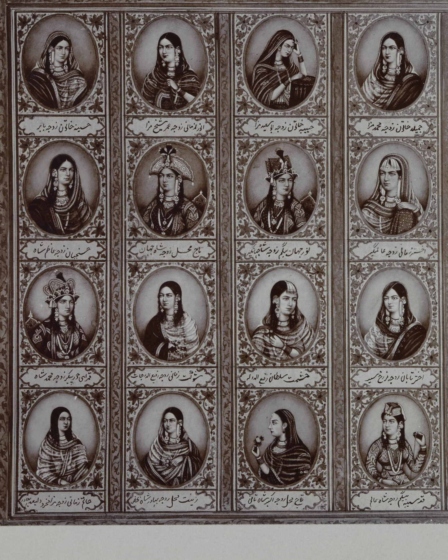 24 portraits of Mughal empresses from Delhi