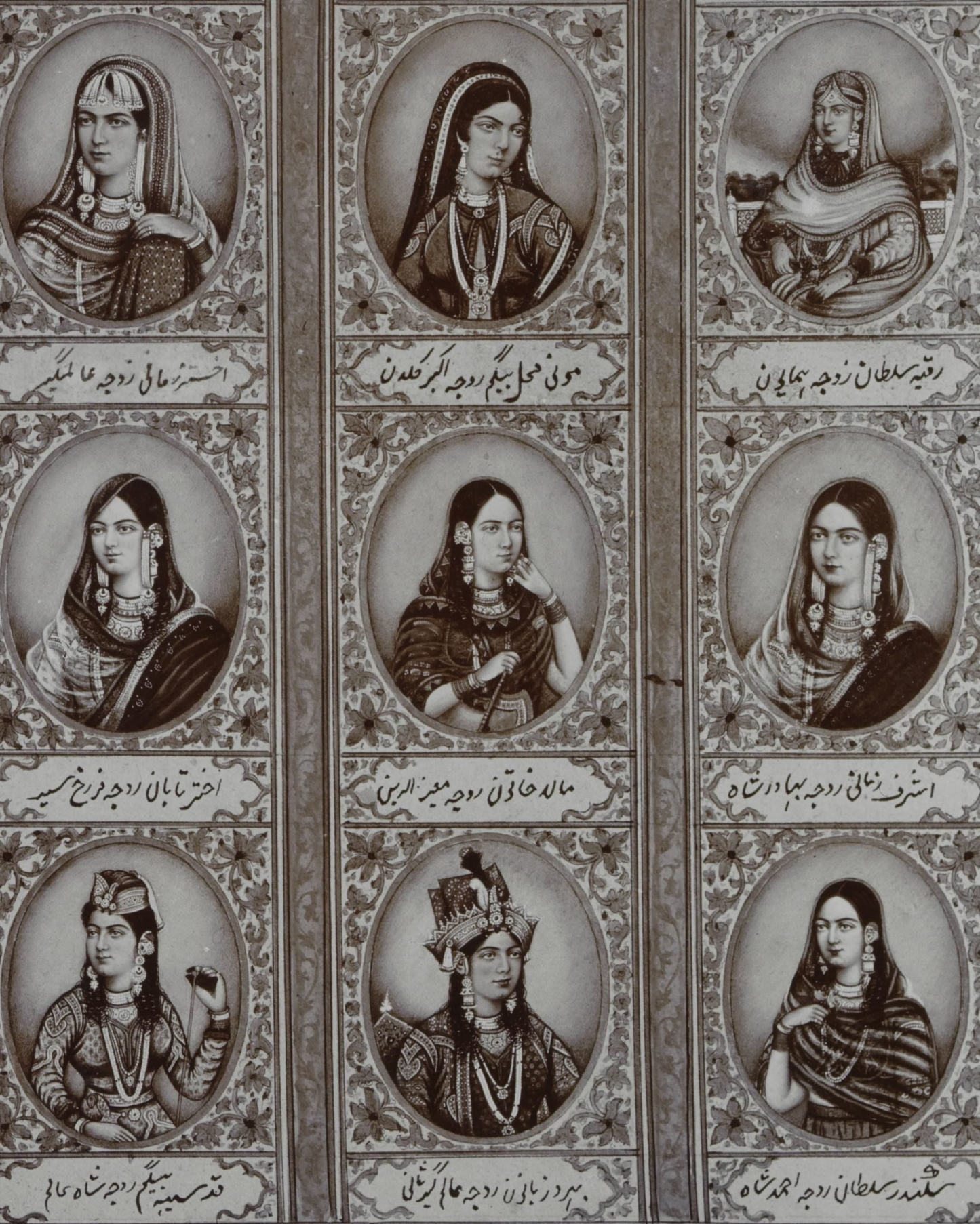 24 portraits of Mughal empresses from Delhi