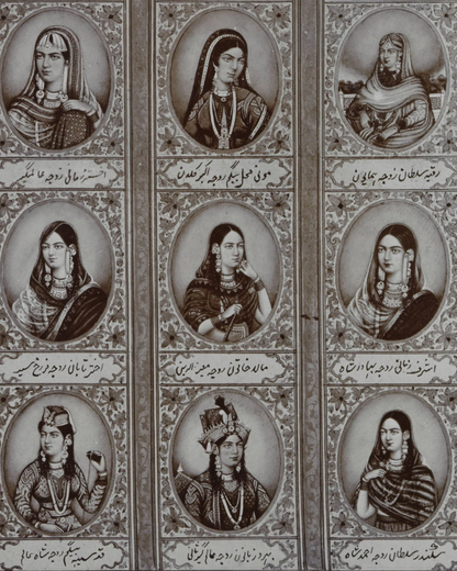 24 portraits of Mughal empresses from Delhi