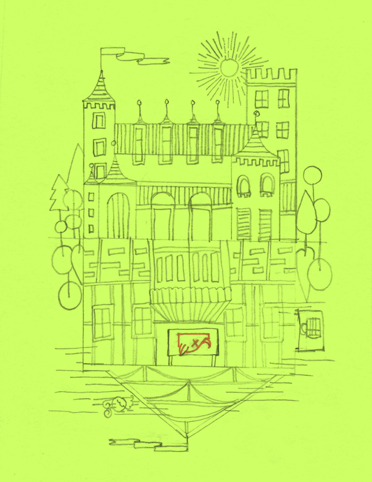 Sketch: The Palace and the Hog's Head Inn (Henry IV)