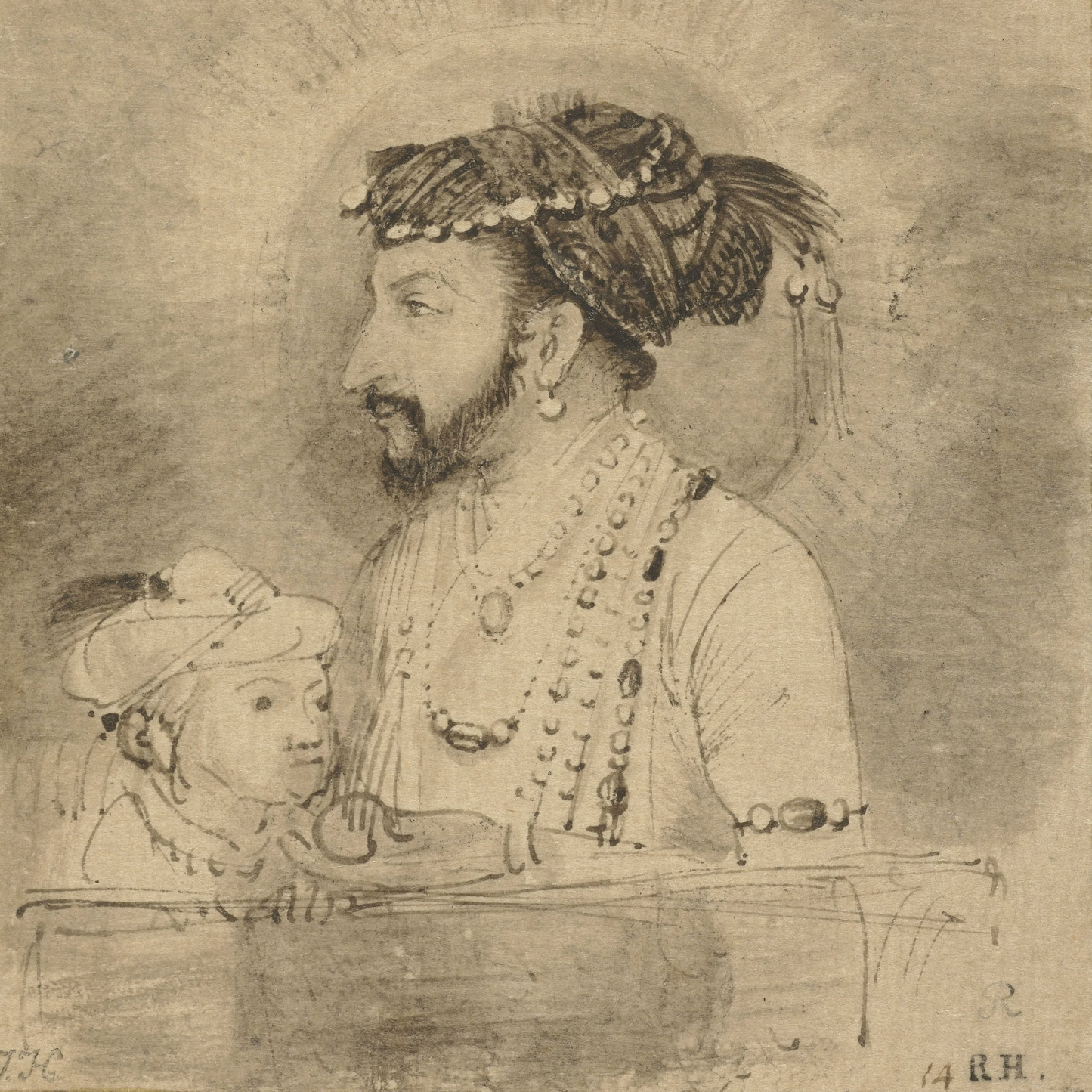 Shah Jahan and his Son by Rembrandt
