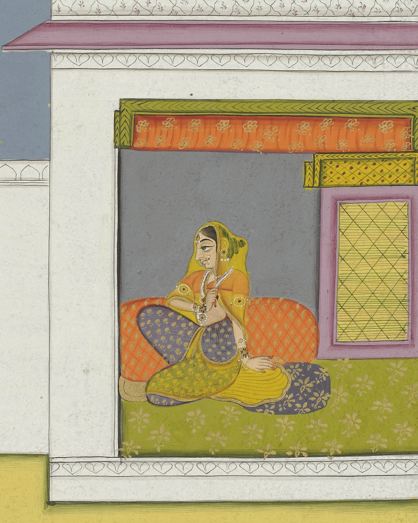 Two ladies visit a friend in the evening